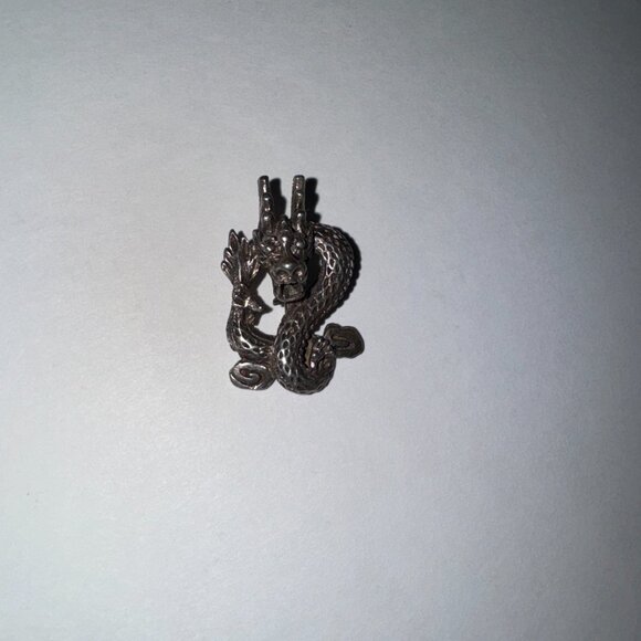 Antiqued Asian Dragon Pendant - Picture 10 of 16